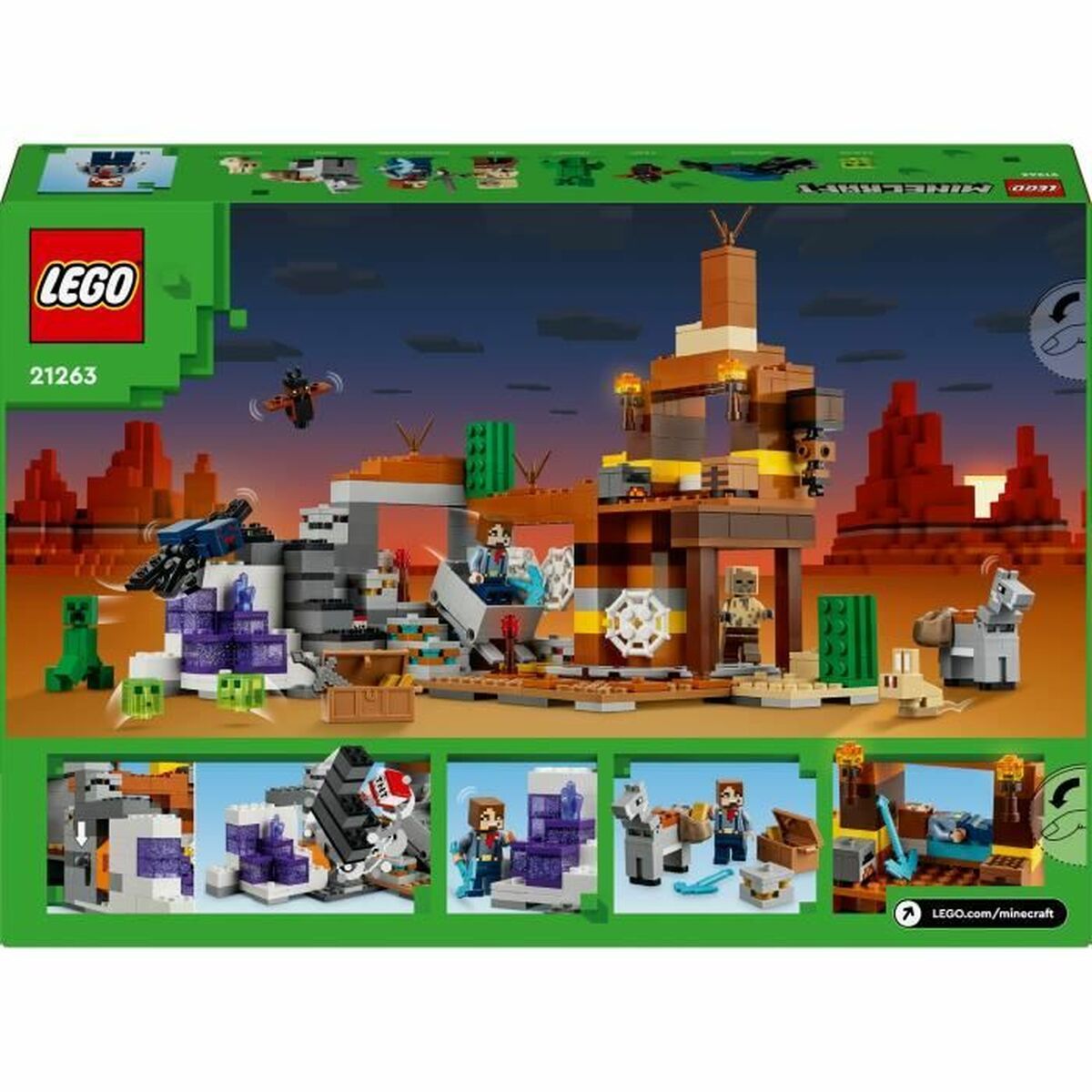 Juego de Construcción Lego Minecraft 21263 Badlands Mine Multicolor 538 Piezas