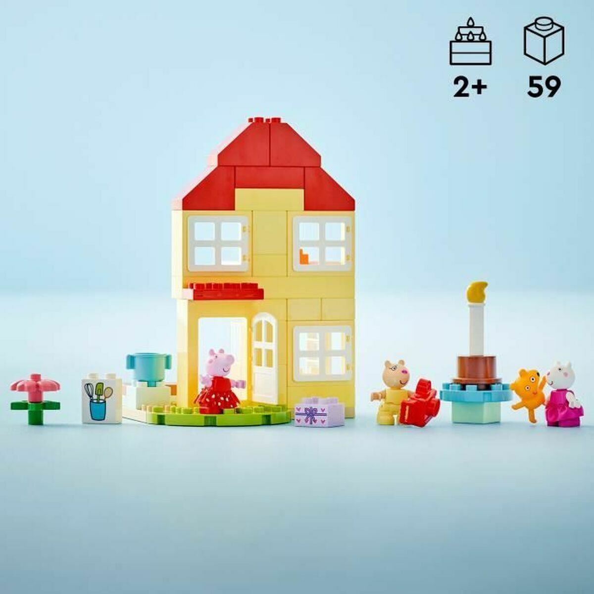 Juego de Construcción Lego 10433 Peppa Pig's Birthday Party Multicolor 59 Piezas