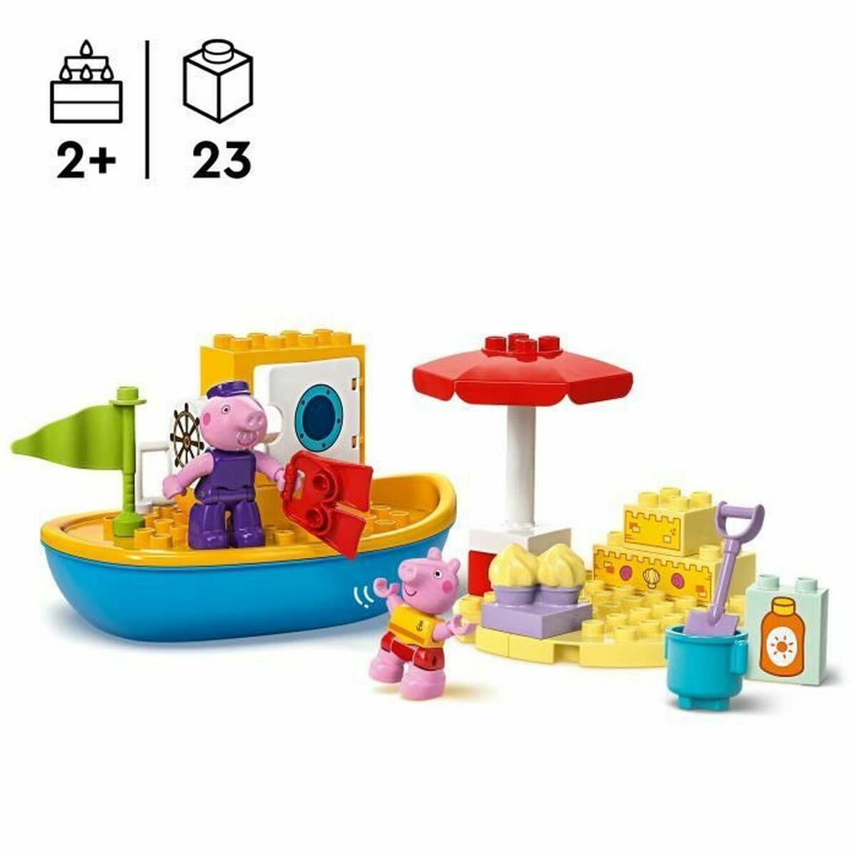Juego de Construcción Lego Peppa Pig's Boat Trip Multicolor