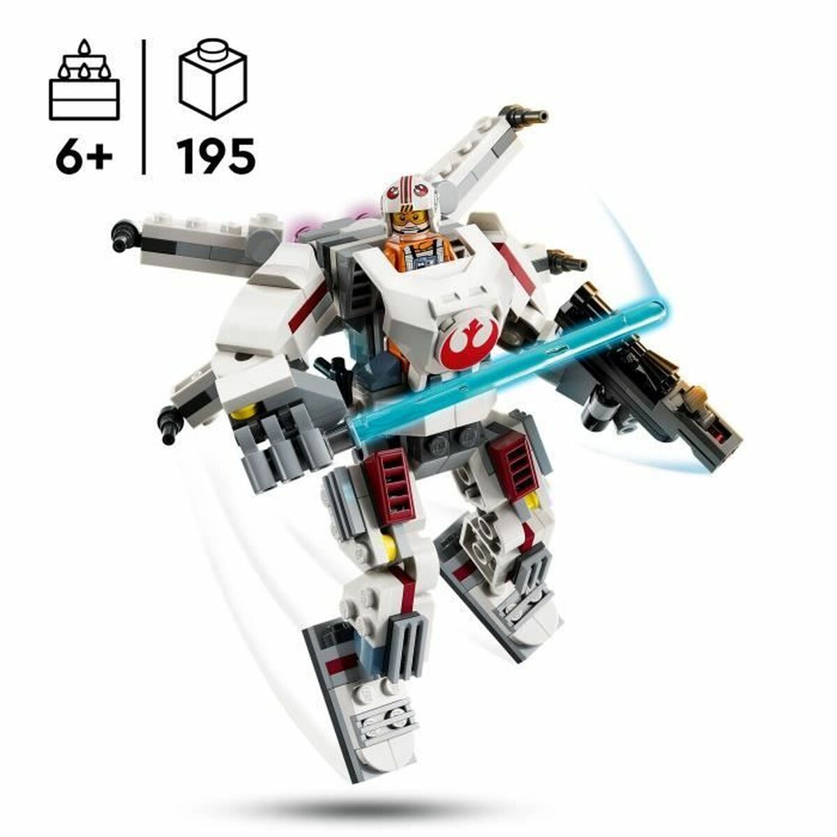 Juego de Construcción Lego Luke Skywalker's X-Wing Mech Multicolor