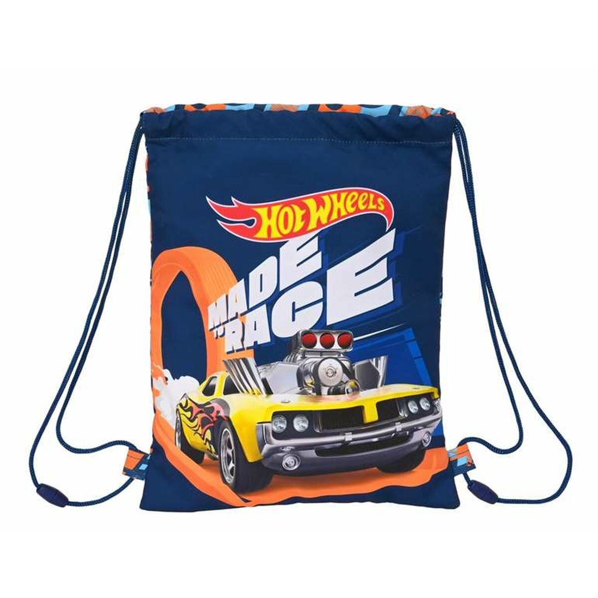 Bolsa Mochila con Cuerdas Hot Wheels Speed club Naranja Azul marino 26 x 34 x 1 cm