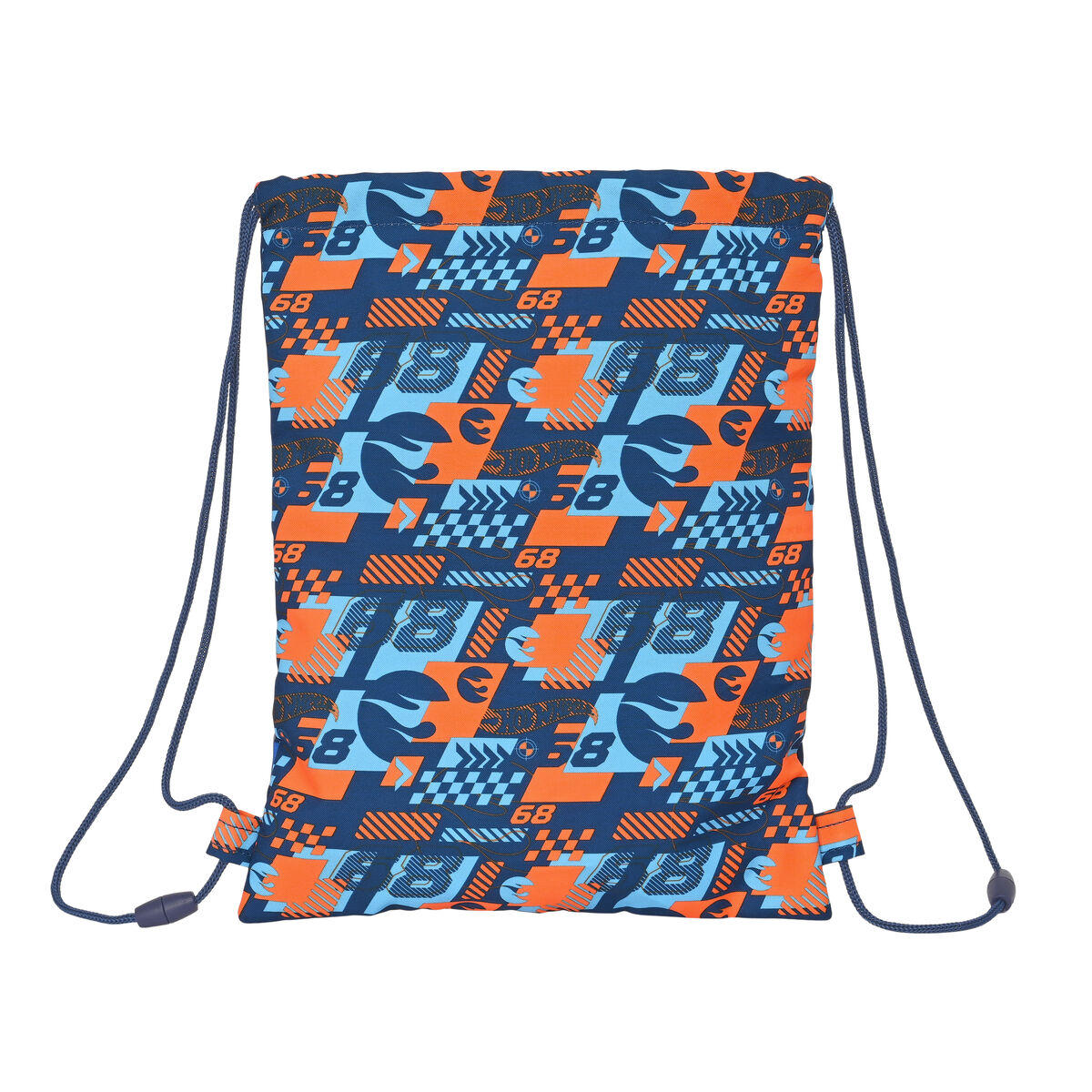 Bolsa Mochila con Cuerdas Hot Wheels Speed club Naranja Azul marino 26 x 34 x 1 cm