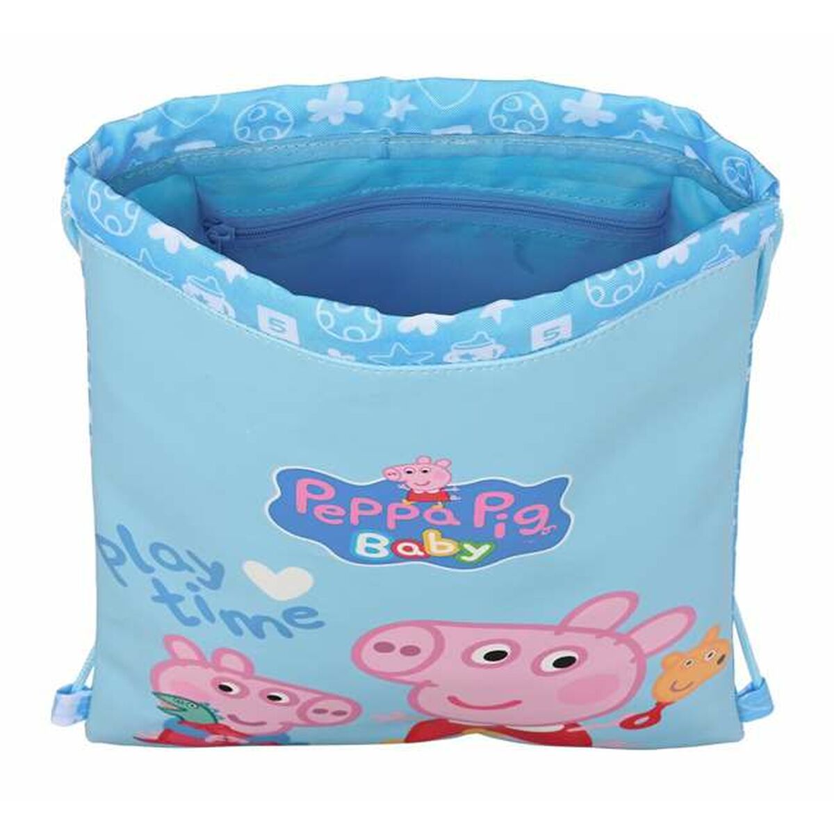 Bolsa Mochila con Cuerdas Peppa Pig Azul claro 26 x 34 x 1 cm