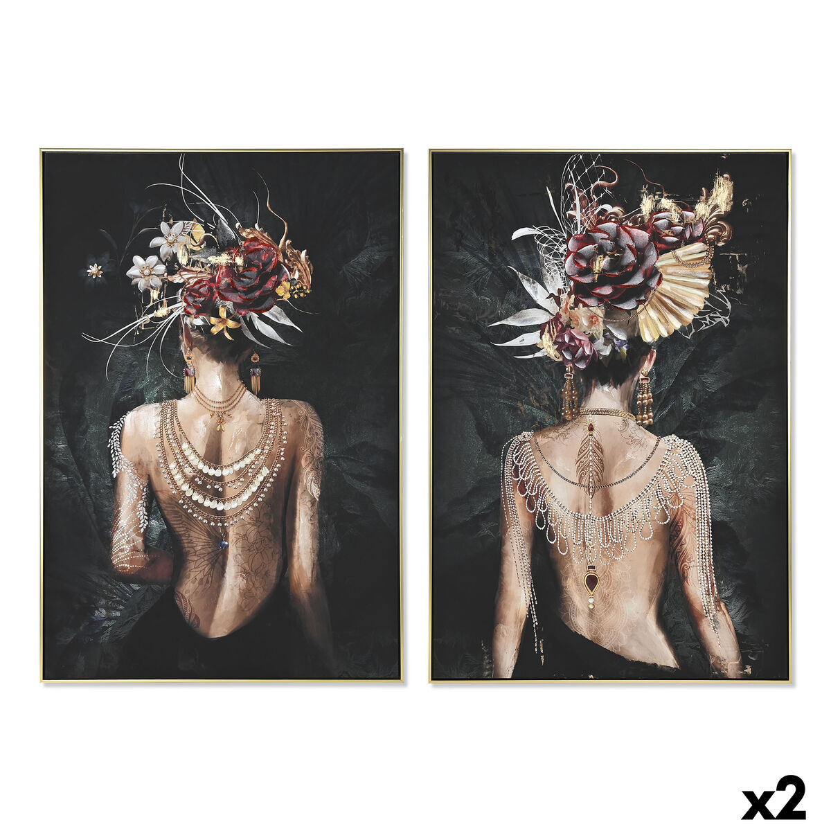 Lienzo Home ESPRIT Poliestireno Lienzo 80 x 3,5 x 120 cm