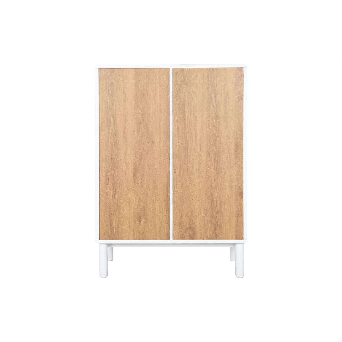 Cajonera Home ESPRIT Blanco Natural Polipropileno Madera MDF 80 x 40 x 117 cm