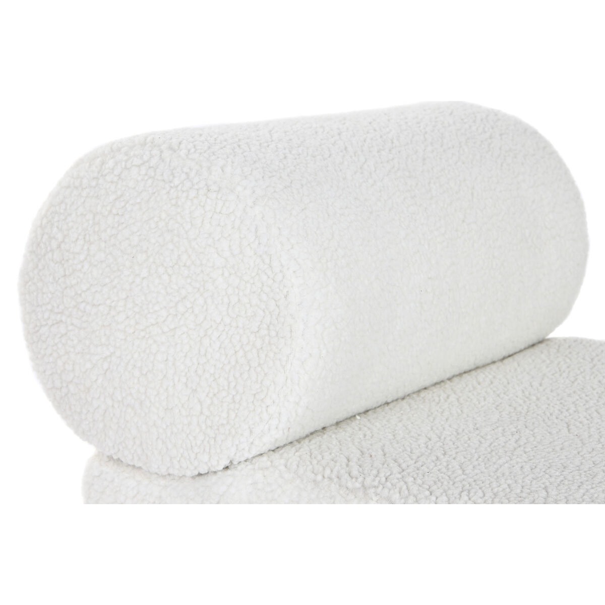 Banqueta Home ESPRIT Blanco Poliéster Madera MDF 48 x 69 x 63 cm