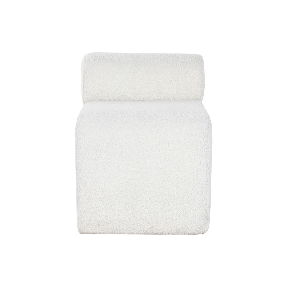 Banqueta Home ESPRIT Blanco Poliéster Madera MDF 48 x 69 x 63 cm