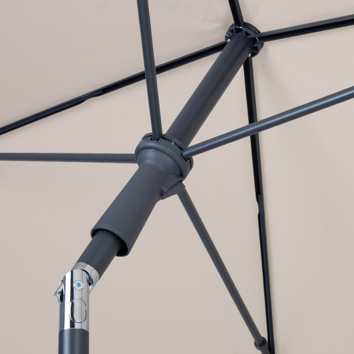 Sombrilla Aktive Crema Acero 200 x 230 x 125 cm