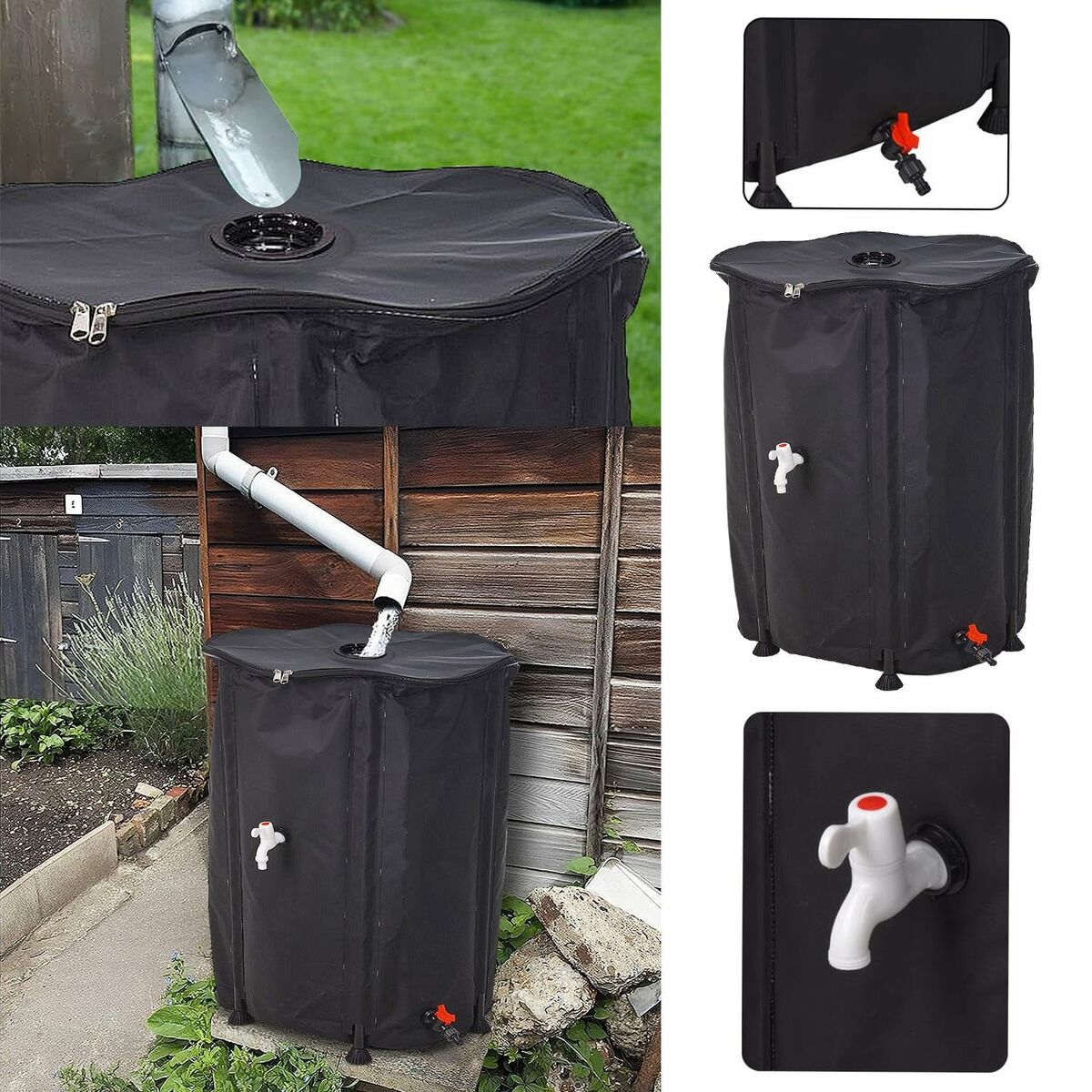 Kit de barril para lluvia Lifetime dw9200220 80 x 100 cm 500 L