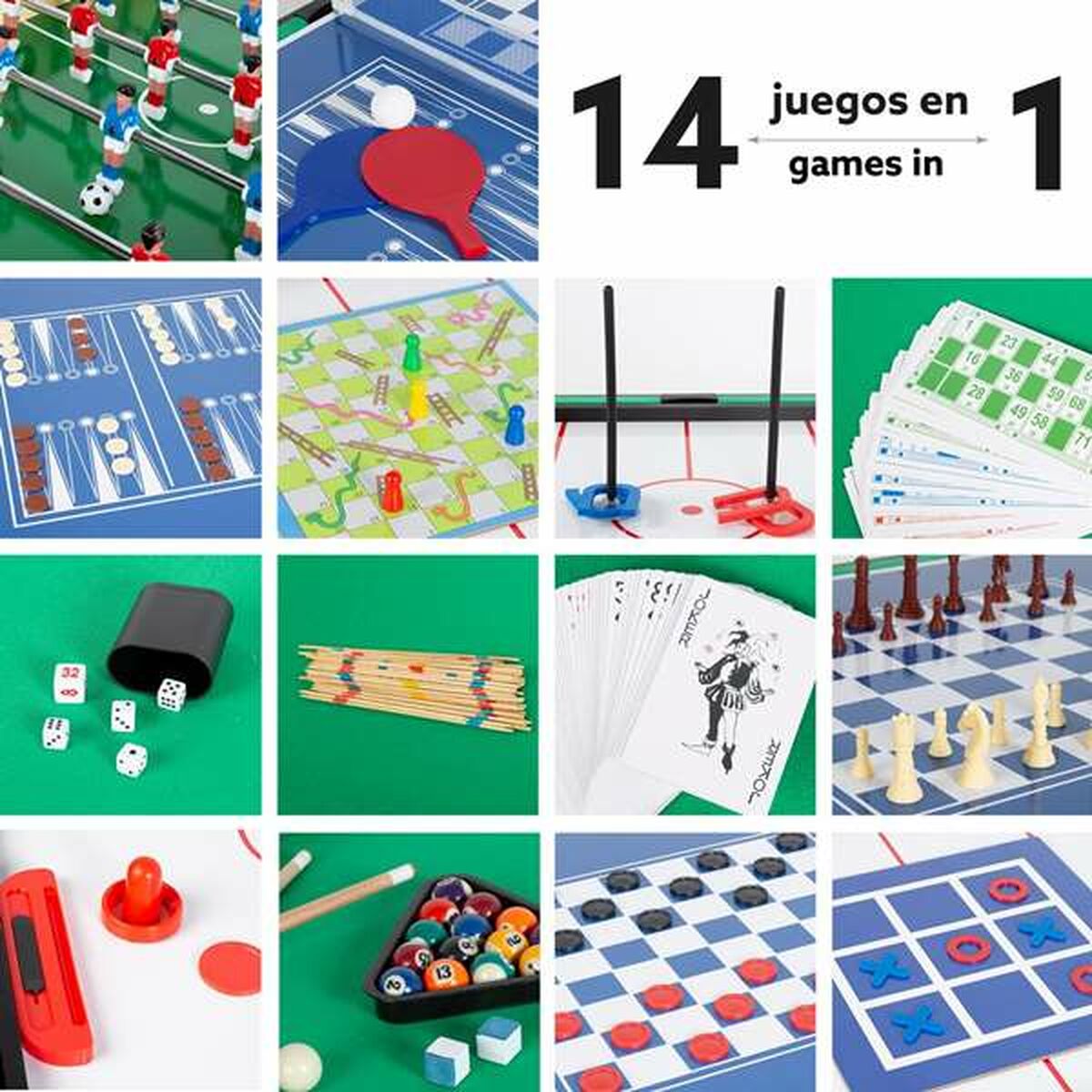 Mesa Multijuegos Colorbaby 122 x 80 x 61 cm 14 en 1