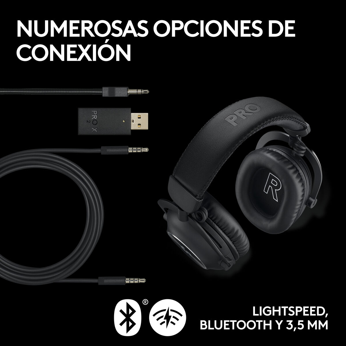 Auriculares Logitech PRO X 2 Negro