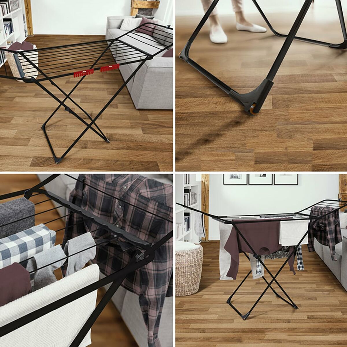 Tendedero Plegable Vileda Universal Black 174100 180 x 55 x 93 cm