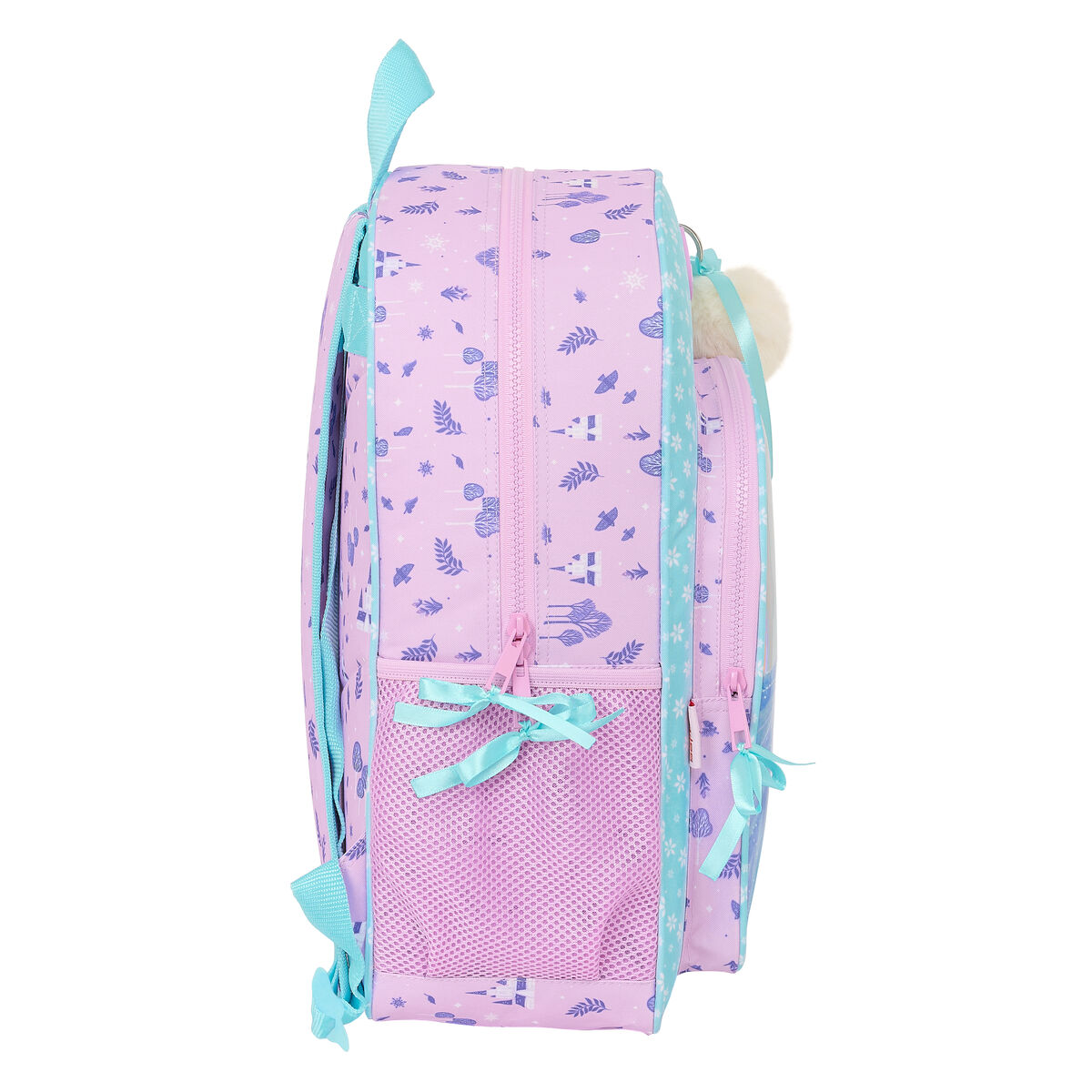 Mochila Escolar Frozen Cool days Violeta Azul cielo 33 x 42 x 14 cm