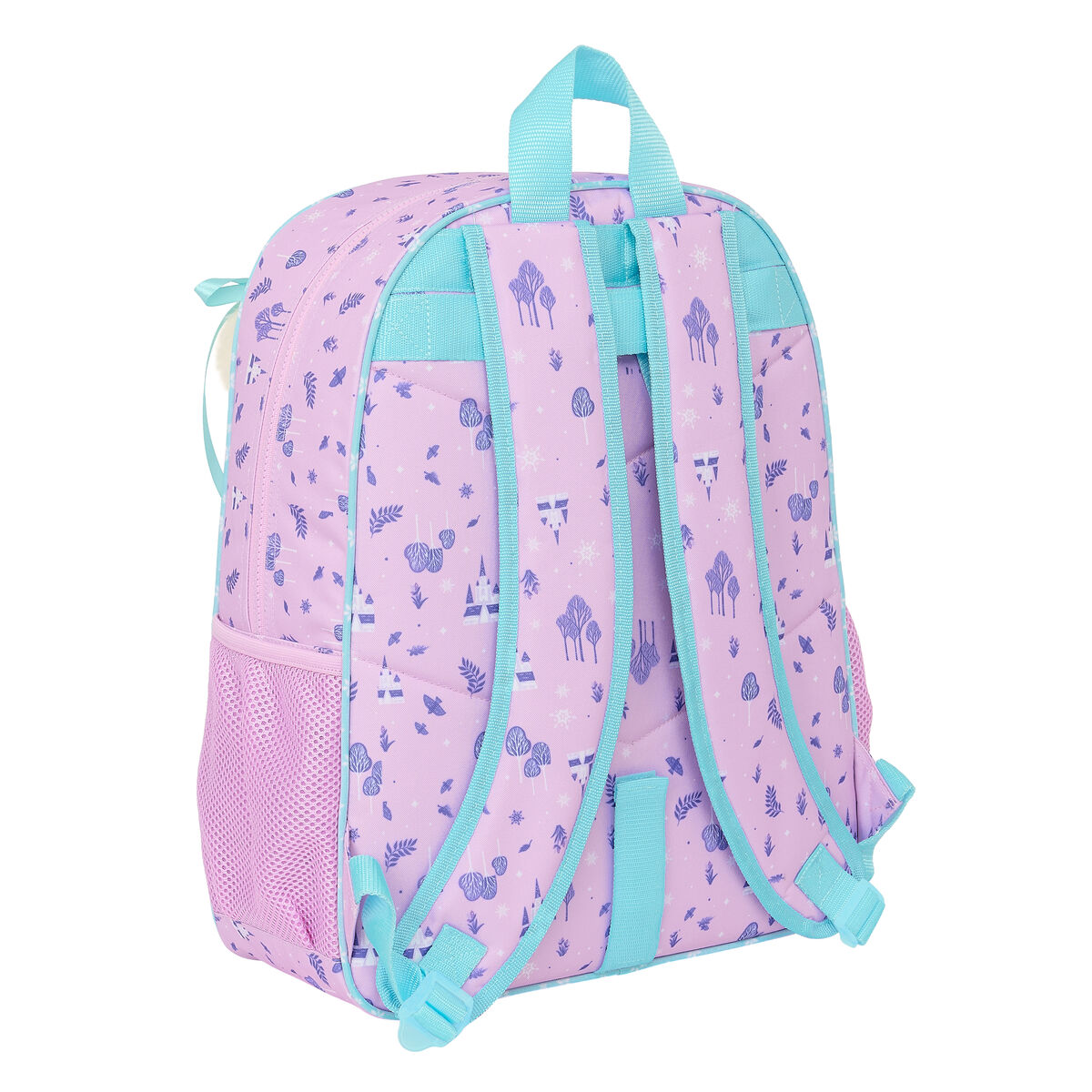 Mochila Escolar Frozen Cool days Violeta Azul cielo 33 x 42 x 14 cm