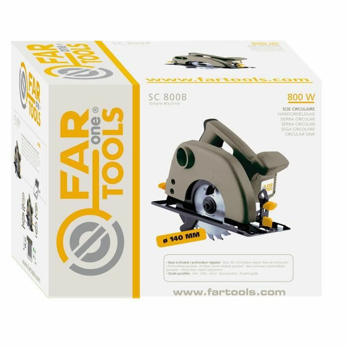Sierra circular Fartools 800 W 230 V 140 mm 4000 RPM