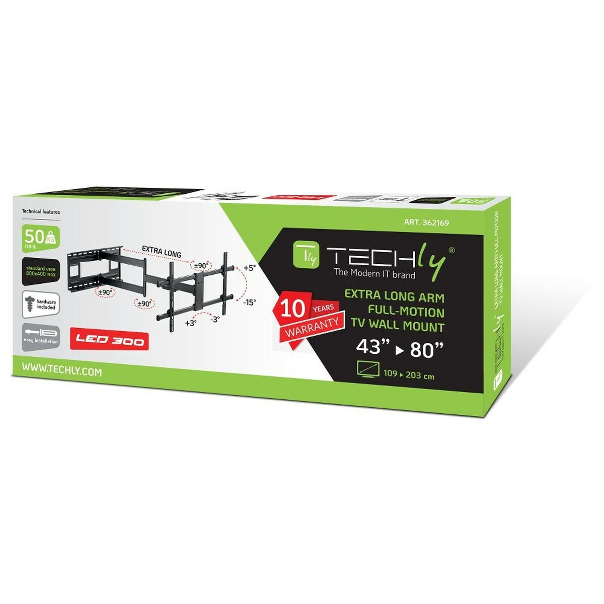 Soporte de Pared Techly ICA-PLB 490 43" 80"