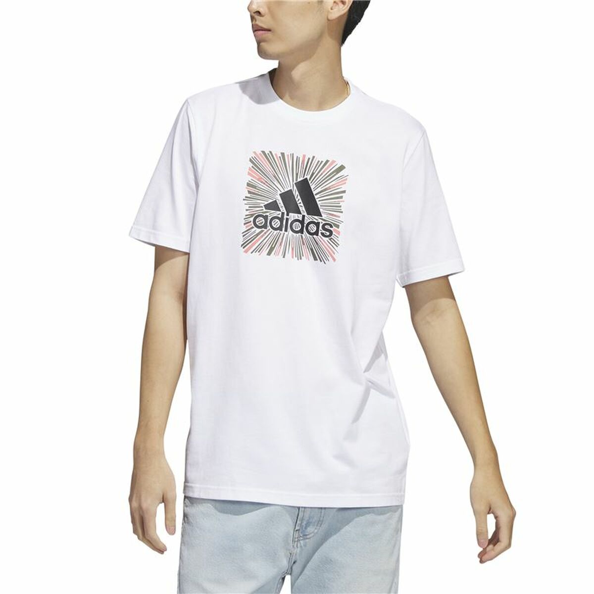 Camiseta de Manga Corta Hombre Adidas Sport Optimist (XS)