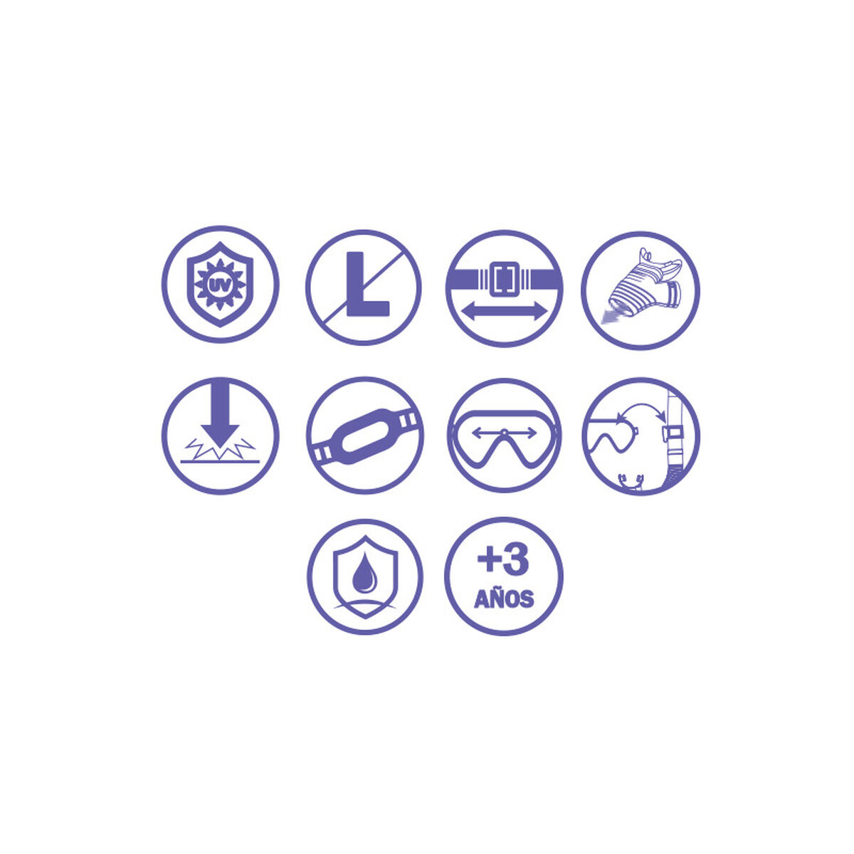 Bestway Conjunto Mascara y Tubo Infantil Correa Anatomica +3 Años Playa y Piscina 24059