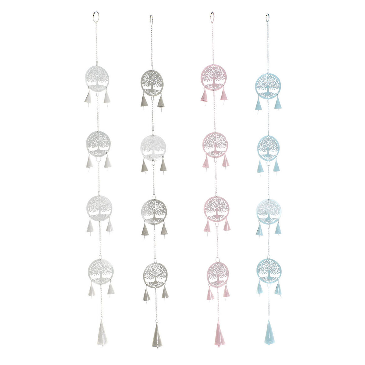 Decoración Colgante DKD Home Decor Árbol Blanco (4 Unidades)