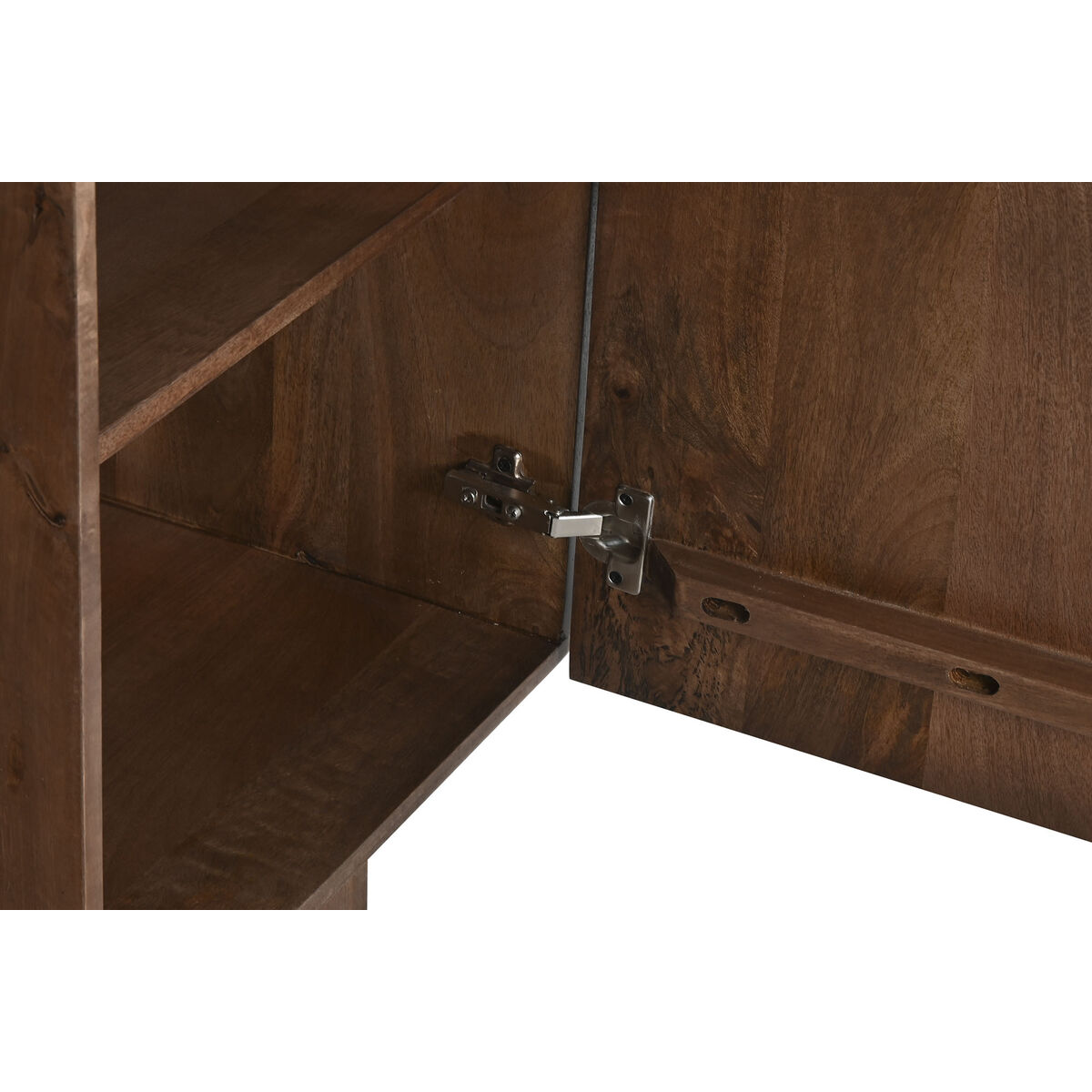 Aparador Home ESPRIT Blanco Marrón Mármol Madera de mango 162,5 x 47 x 76 cm