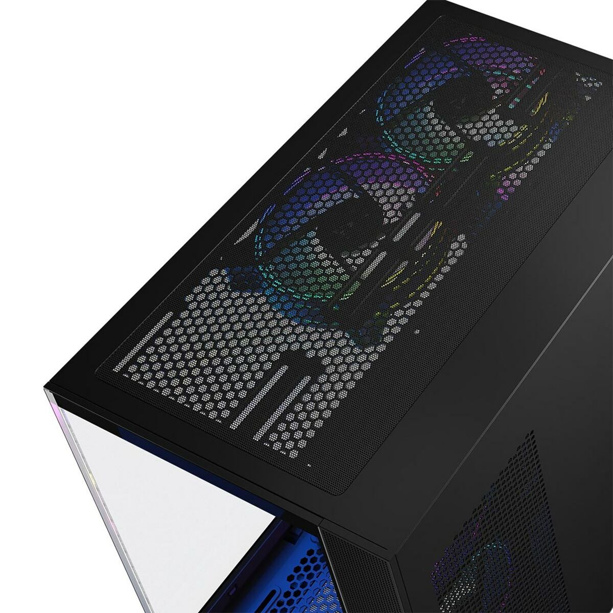 Caja Semitorre ATX Modecom Volcano Panorama APEX ARGB Gris