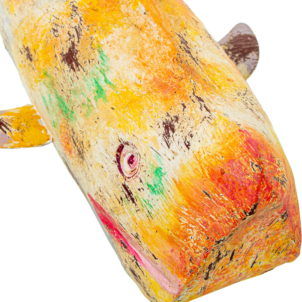 Figura Decorativa Alexandra House Living Amarillo Ballena Hierro