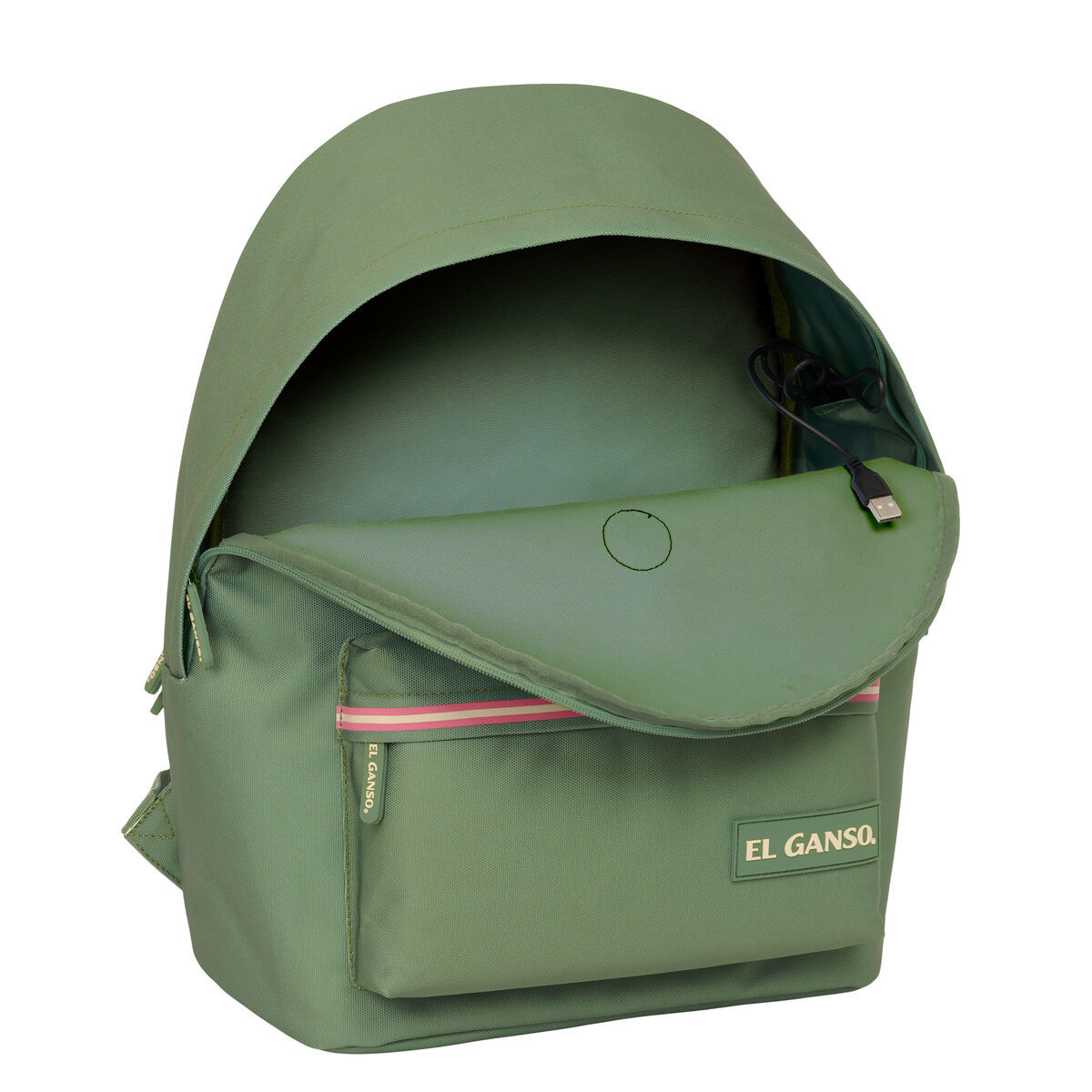 Mochila para Portátil El Ganso +usb el ganso basics Verde 31 x 44 x 18 cm