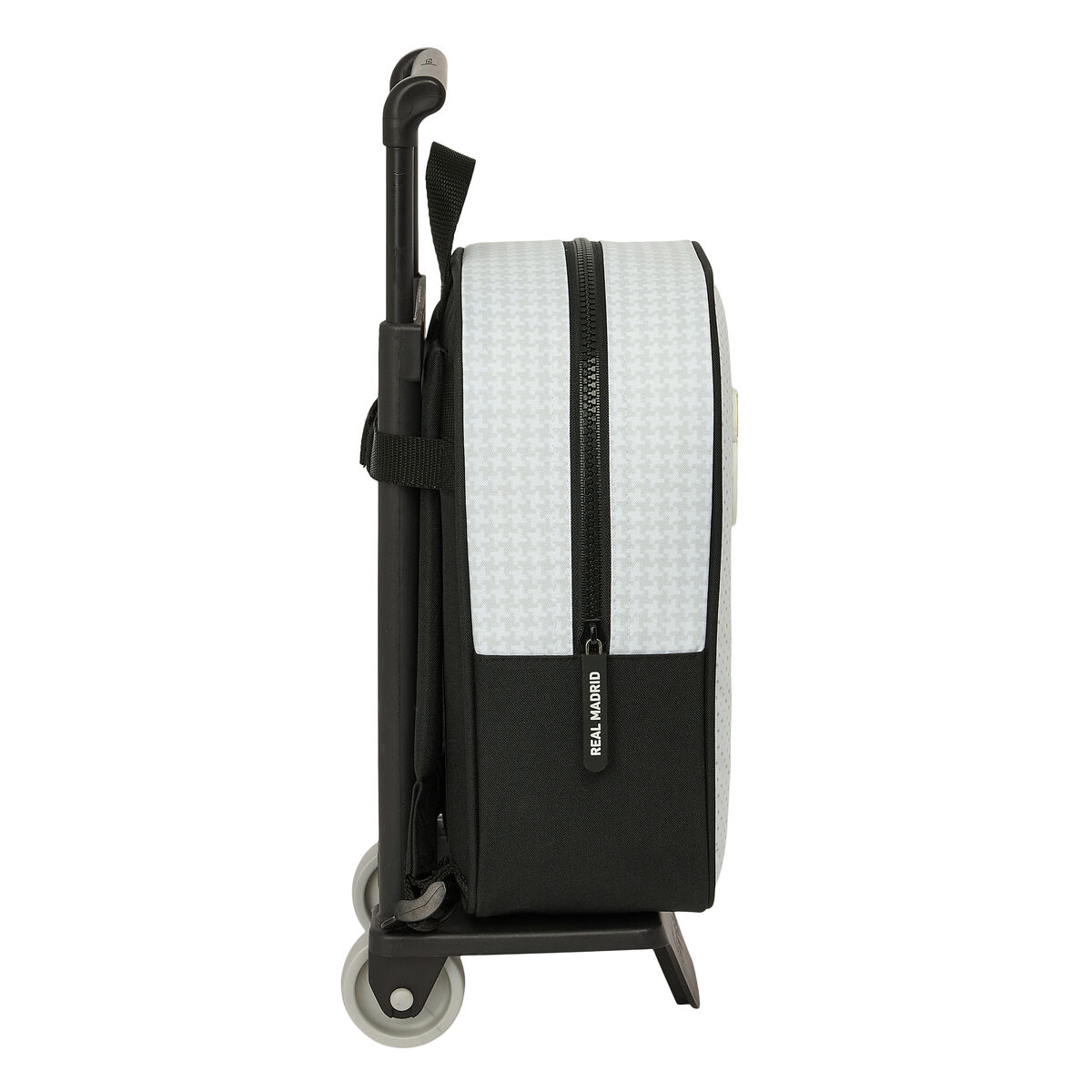 Mochila Escolar con Ruedas Real Madrid C.F. Blanco Gris 22 x 27 x 10 cm