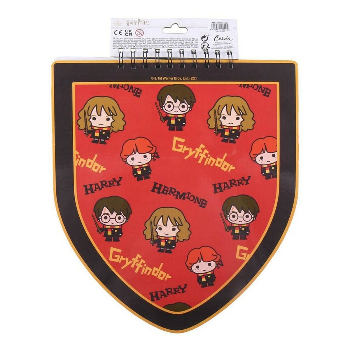 Set de Papelería Harry Potter Rojo Cuaderno (30 x 30 x 1 cm)