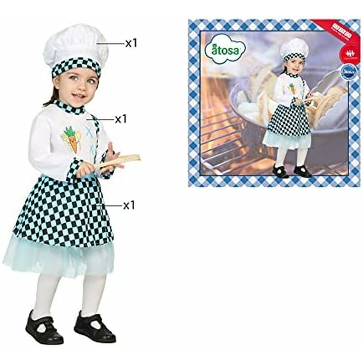 Disfraz para Bebés Cocinera (3 pcs)