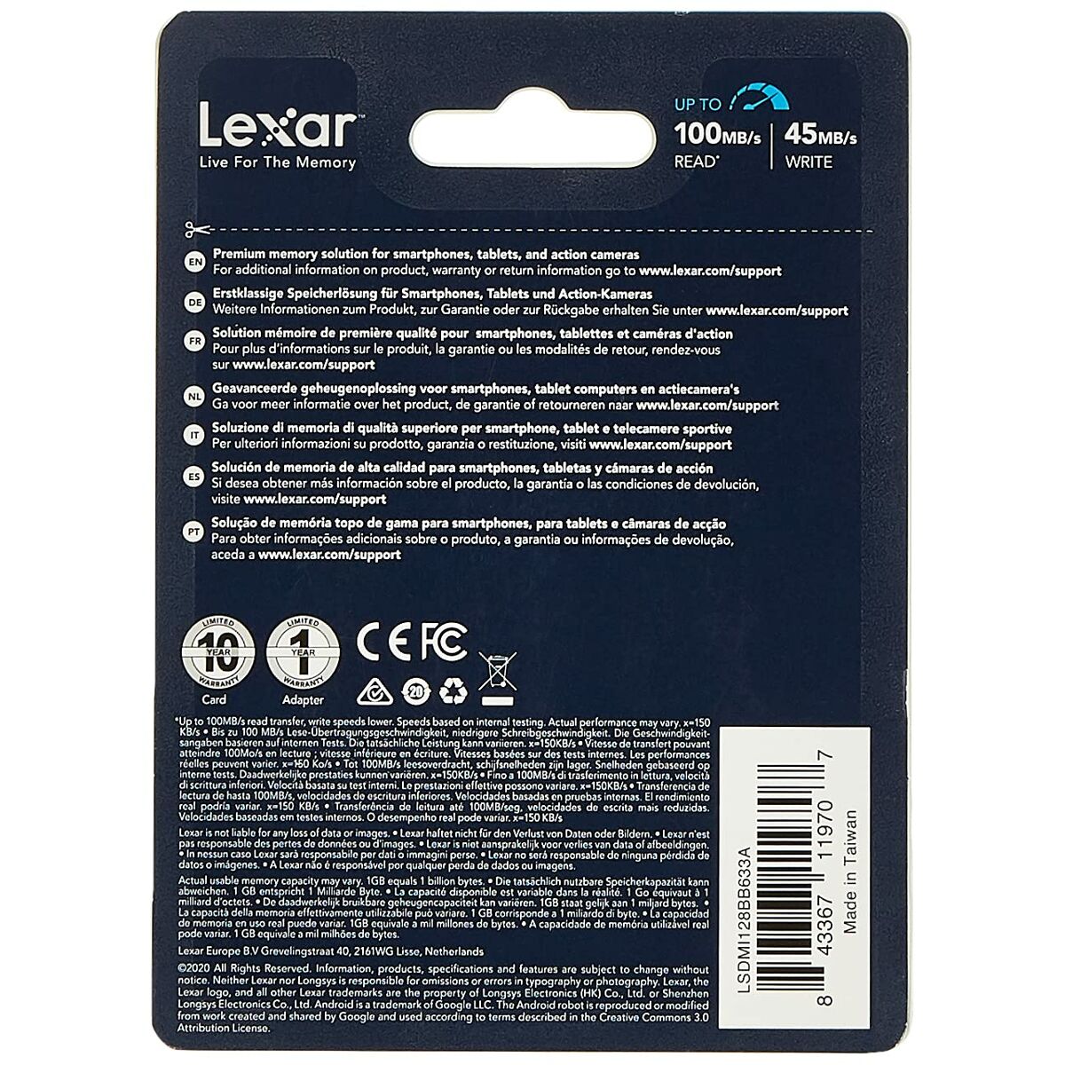 Memoria USB Lexar 633x Azul Negro 128 GB