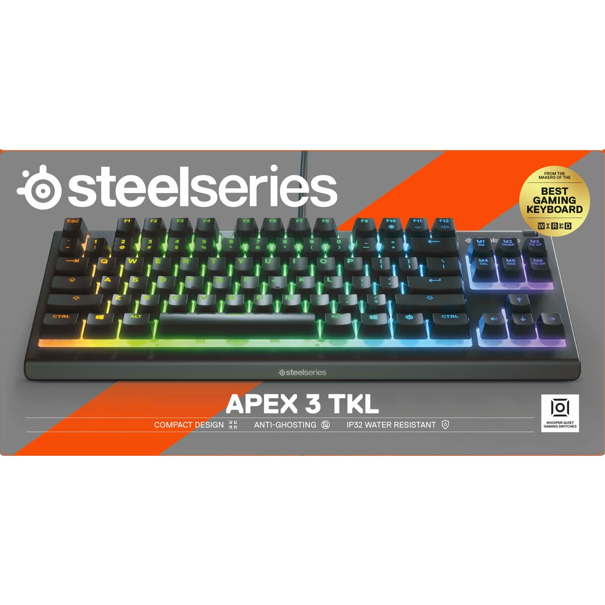 Teclado Gaming SteelSeries APEX 3 TKL Negro Qwerty Español