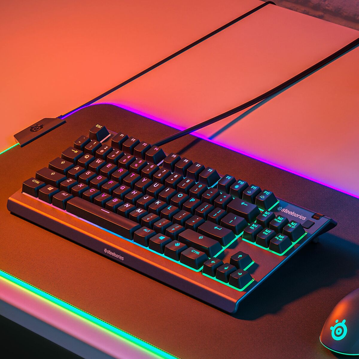 Teclado Gaming SteelSeries APEX 3 TKL Negro Qwerty Español