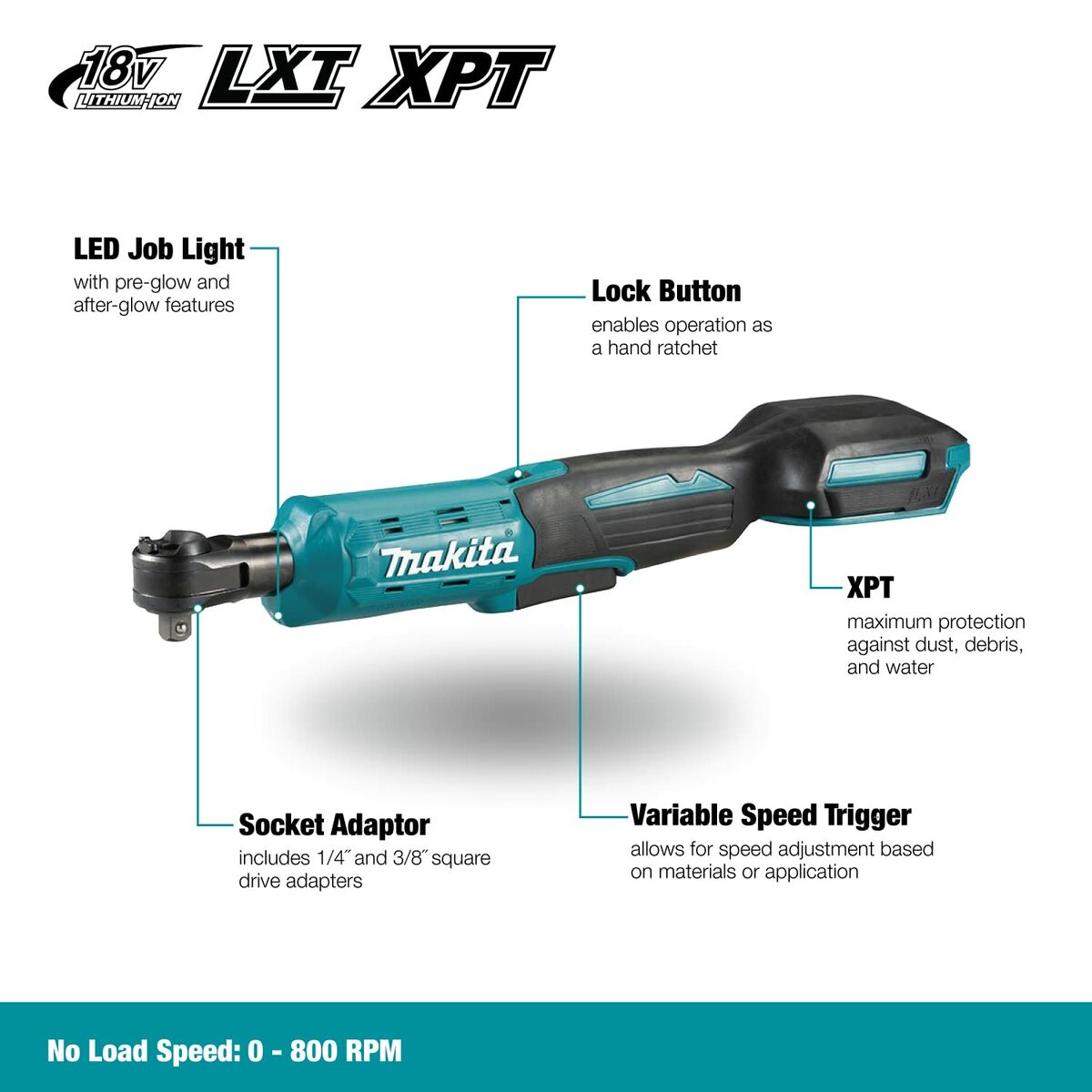 Atornillador eléctrico Makita DWR180Z