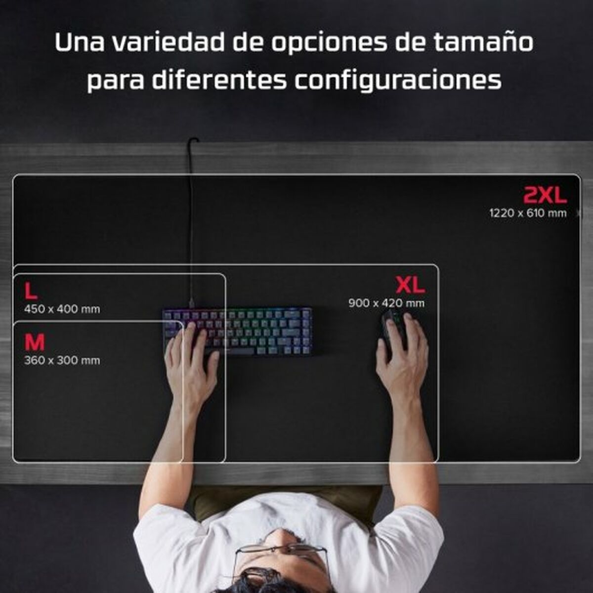 Alfombrilla de Ratón HyperX Pulsefire Negro