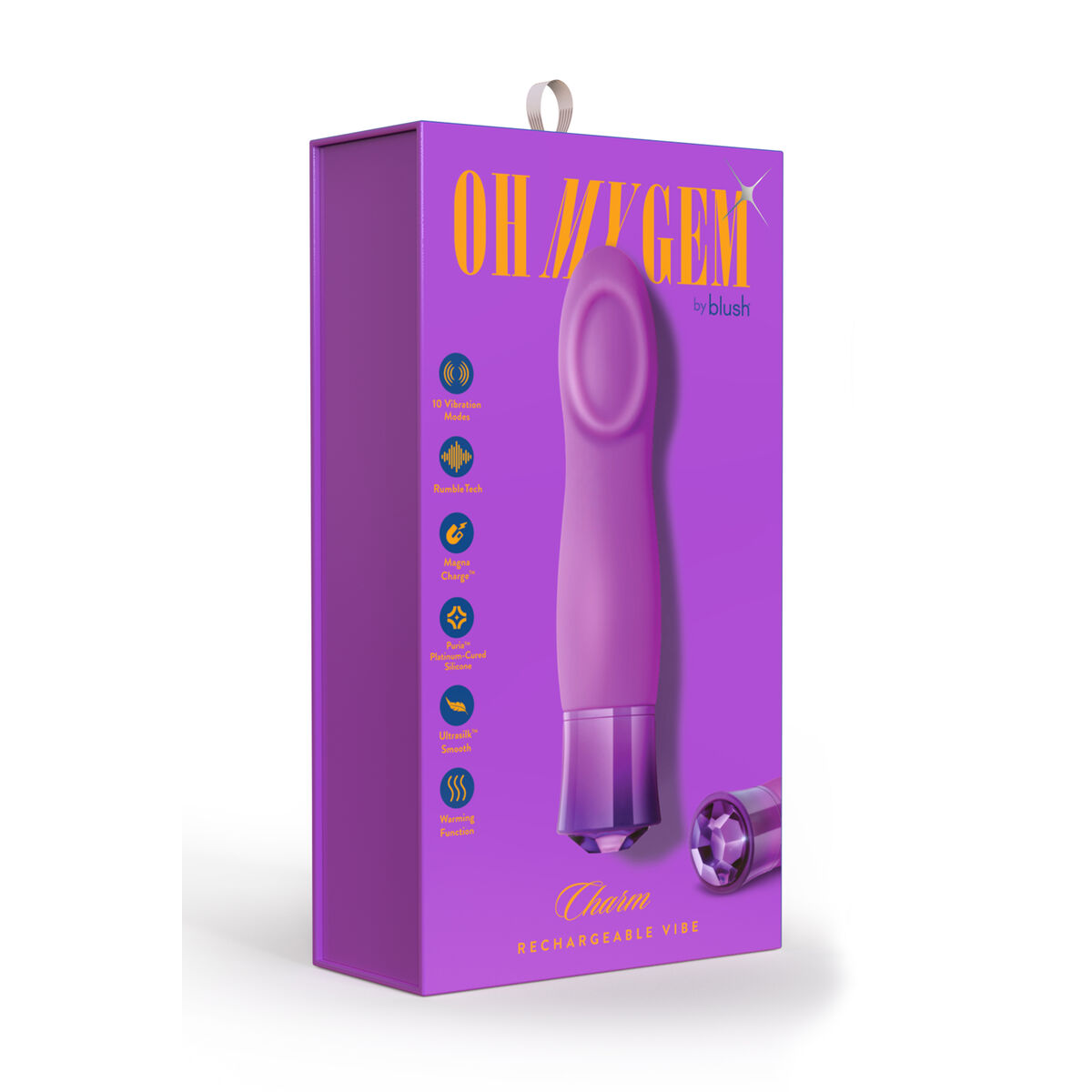 Mini Vibrador Blush Oh My Gem Charm Morado