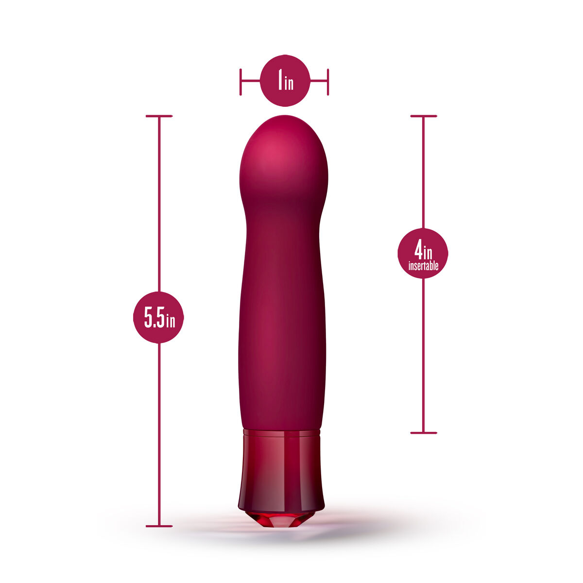 Mini Vibrador Blush Gem Classy Garnet Rojo