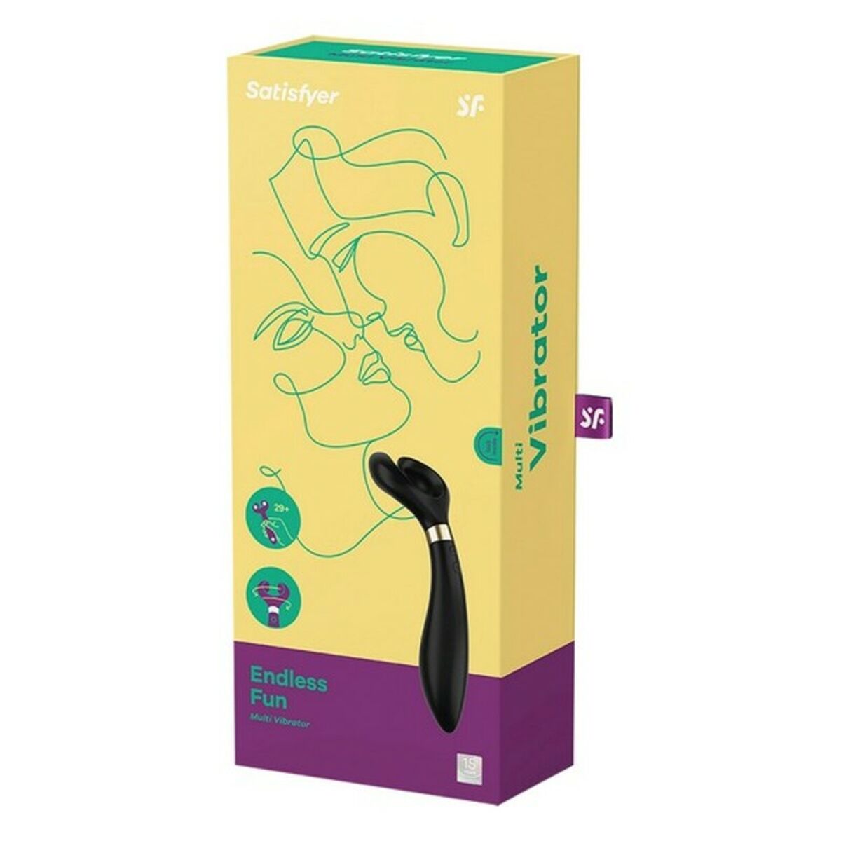 Vibrador para Parejas Satisfyer 8801902 Negro