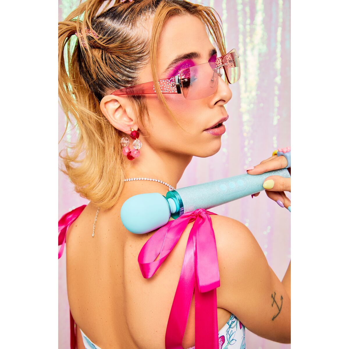 Vibrador Le Wand All That Glimmers Set Azul Pastel