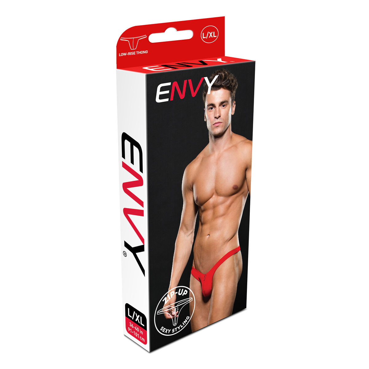 Tanga Lowrise Envy Zip Rojo L/XL
