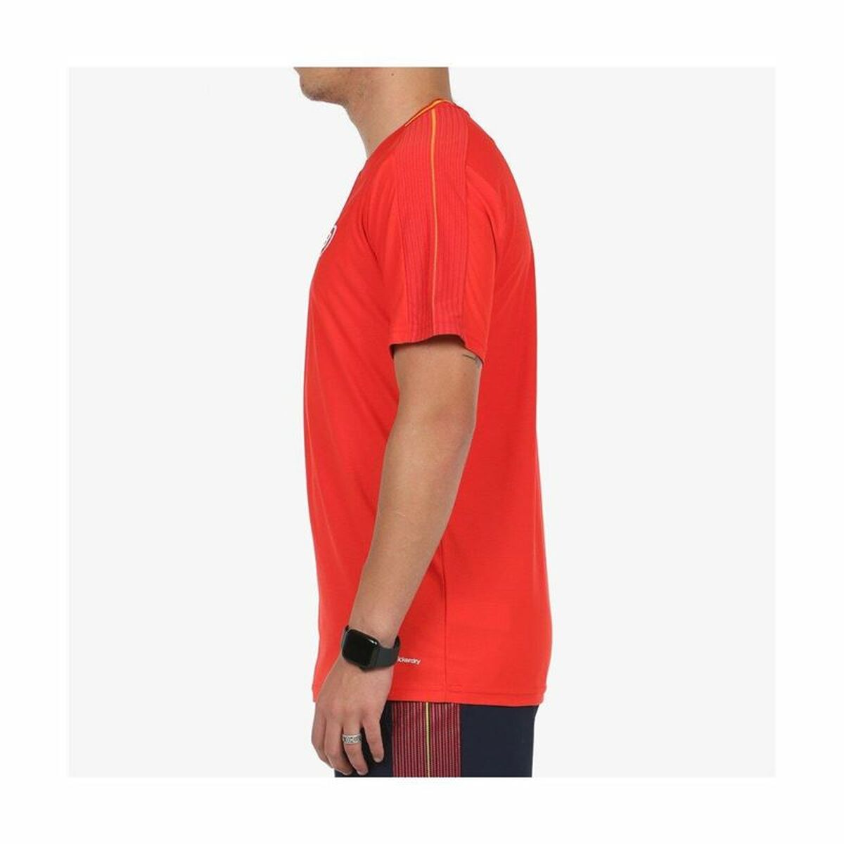 Camiseta de Manga Corta Hombre Bullpadel Exudo  Rojo