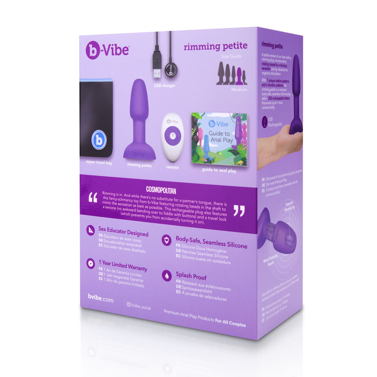 Plug Anal B-Vibe 93044 Morado