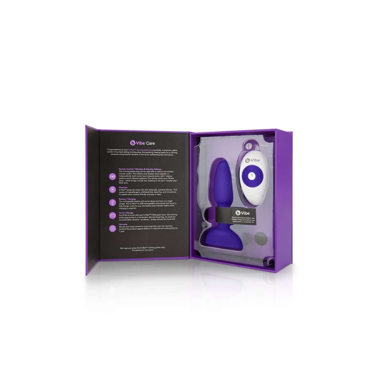 Plug Anal B-Vibe 93044 Morado