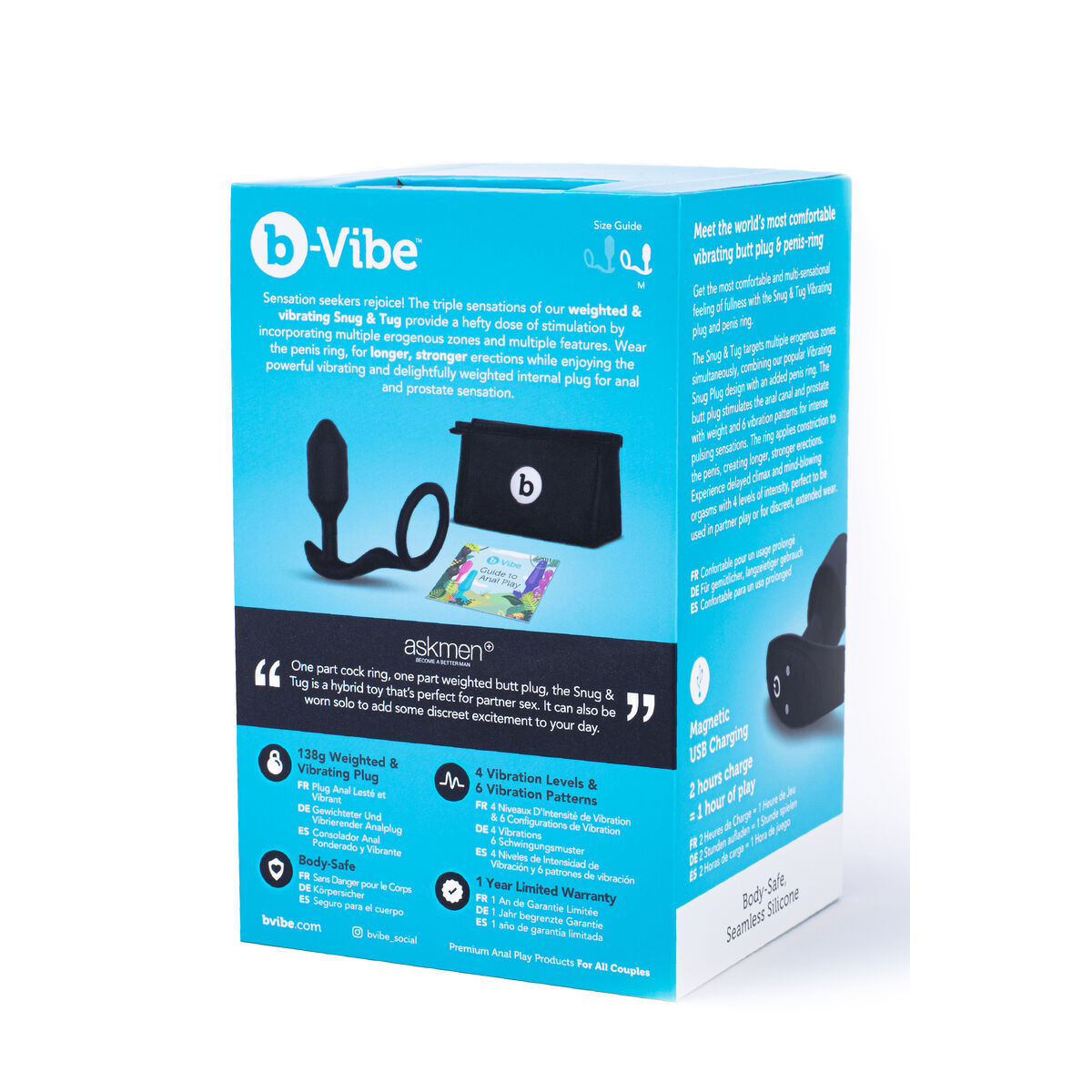 Plug Anal B-Vibe Vibrating Snug & Tug M