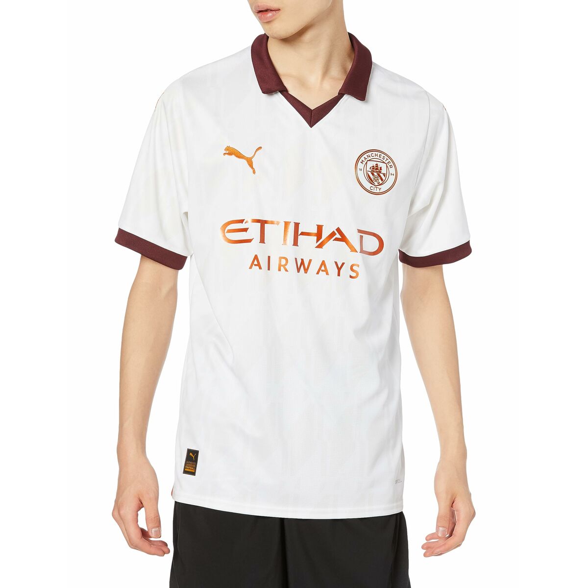 Camiseta de Fútbol de Manga Corta Hombre Puma  Manchester City Away Blanco