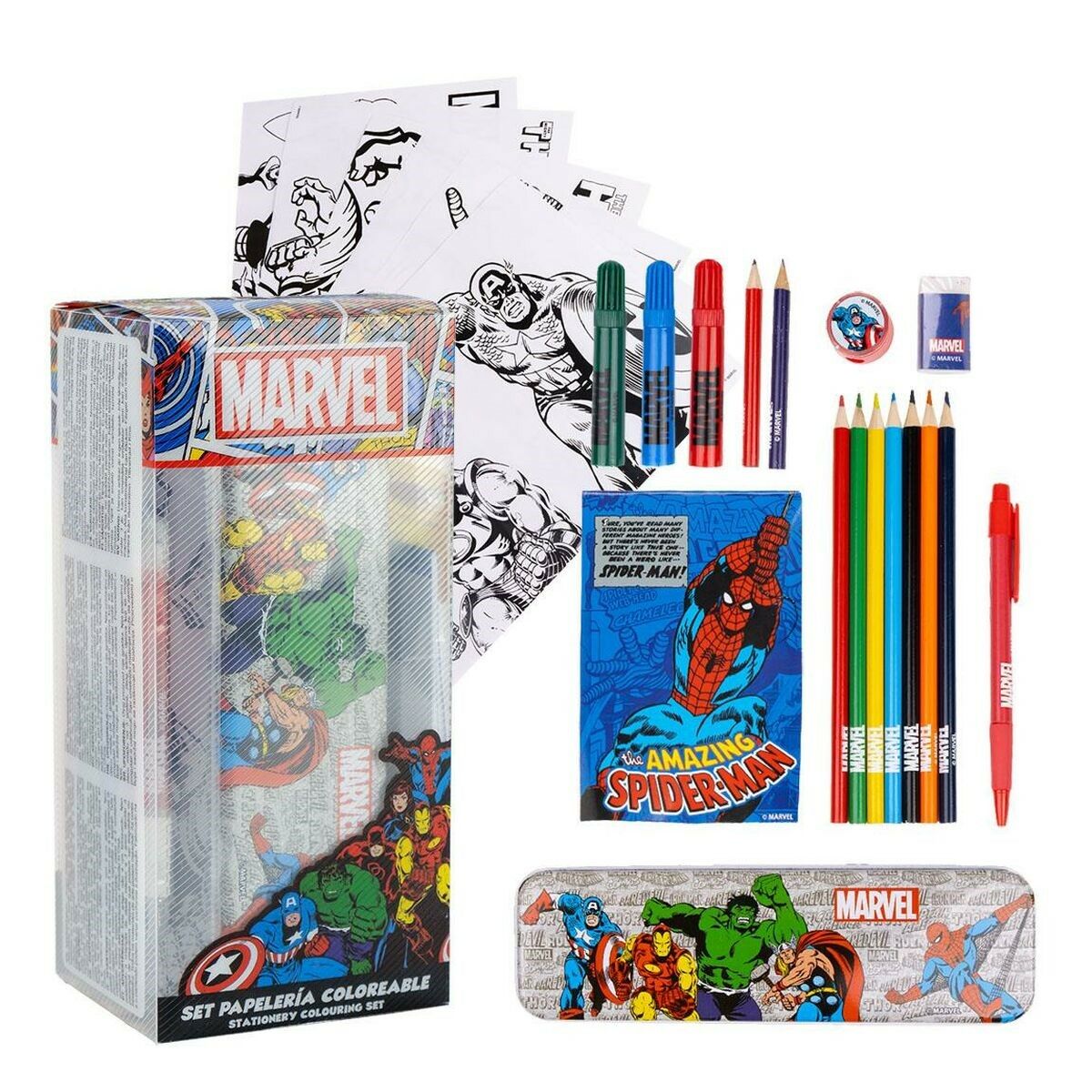 Set Escolar Marvel 16 Piezas