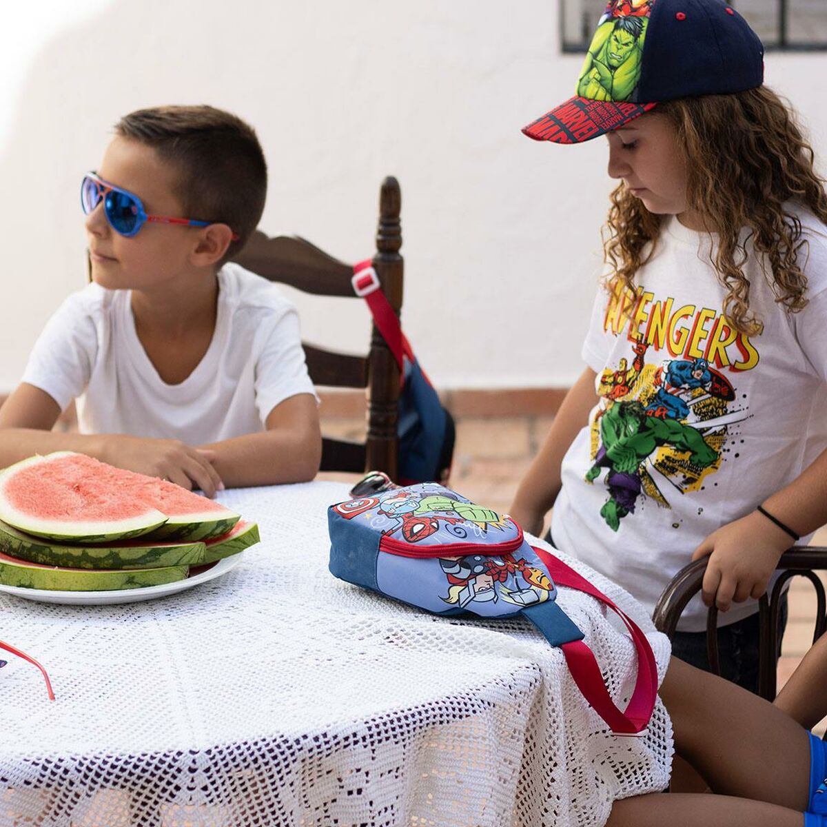Mochila Infantil The Avengers Bandolera