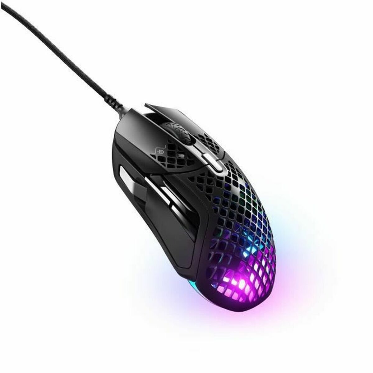 Ratón Gaming SteelSeries Aerox 5 Gaming Negro Con cable Luces LED