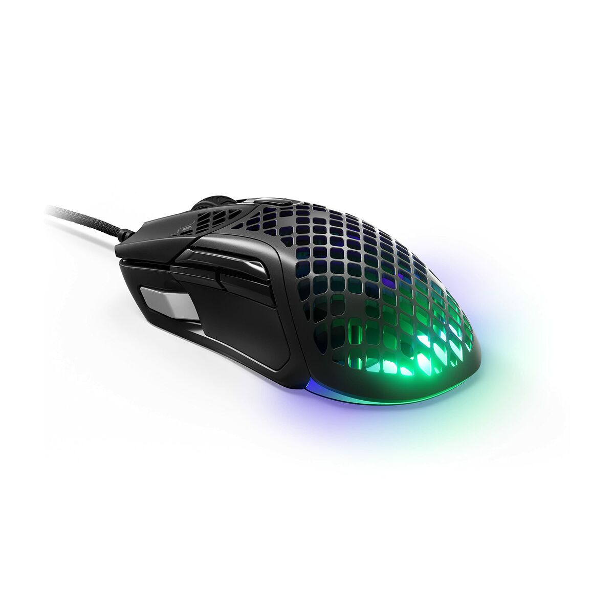 Ratón Gaming SteelSeries Aerox 5 Gaming Negro Con cable Luces LED