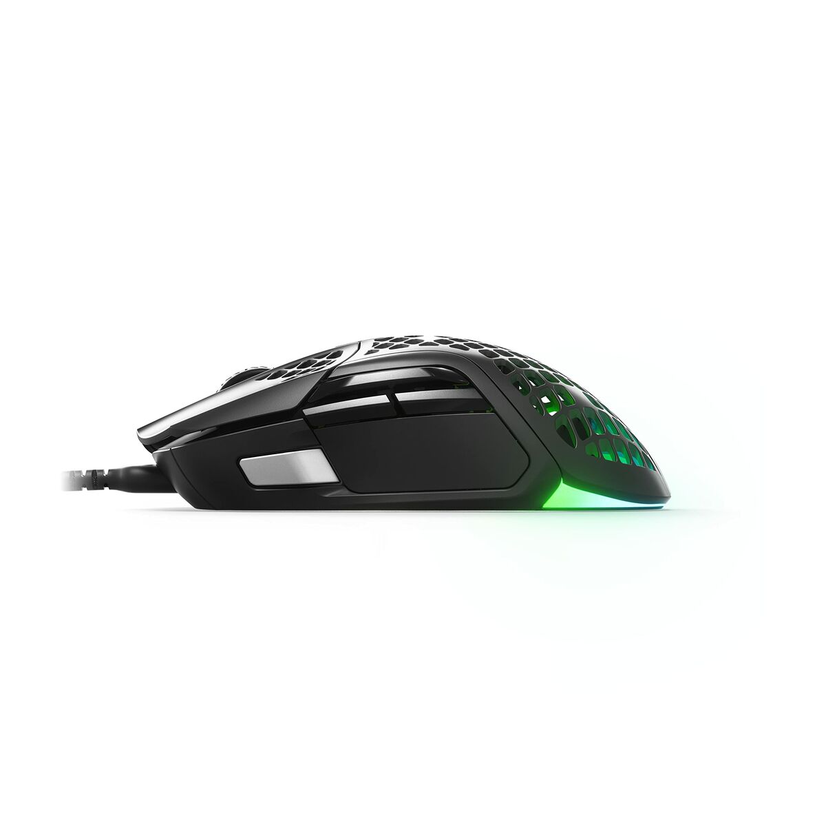 Ratón Gaming SteelSeries Aerox 5 Gaming Negro Con cable Luces LED